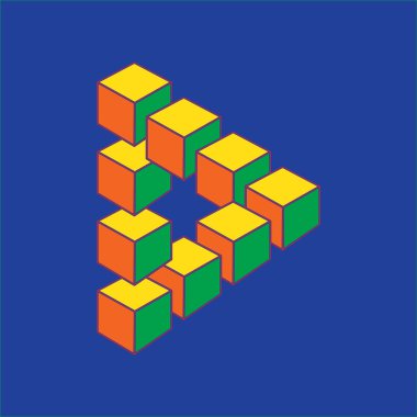 Optik illüzyon, soyut geometrik tasarım öğesi.