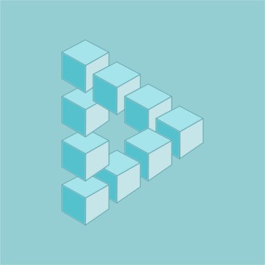 Optik illüzyon, soyut geometrik tasarım öğesi.