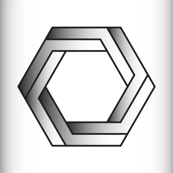 Ilusión óptica del vector de gradiente, elemento de diseño geométrico abstracto . — Vector de stock