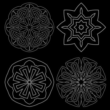 Çalışmanızı süslemek için dekoratif öğeler. Vektör tasarım öğeleri. 