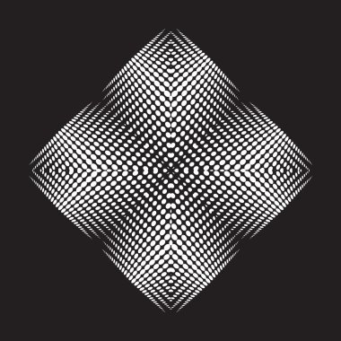 Optik illüzyon, soyut geometrik tasarım öğesi.