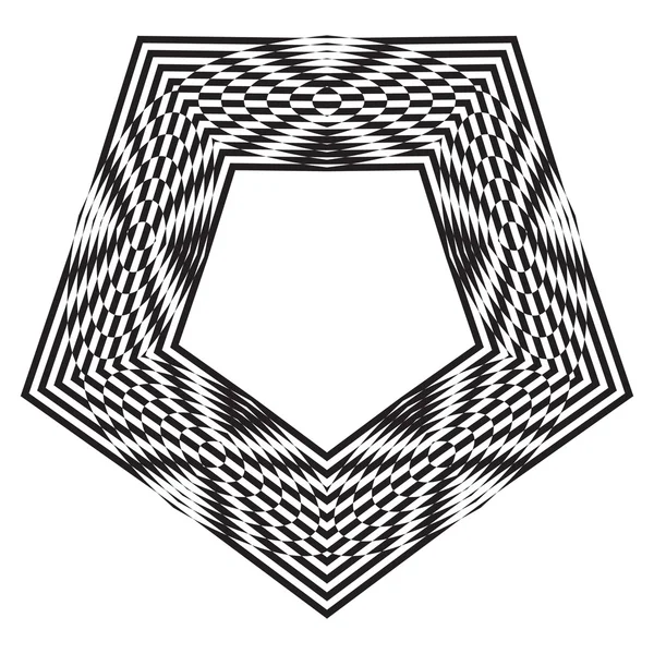 Optische Täuschung des Gradientenvektors, abstraktes geometrisches Gestaltungselement. — Stockvektor
