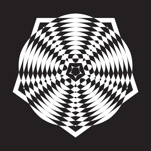 Ilusión óptica del vector de gradiente, elemento de diseño geométrico abstracto . — Vector de stock
