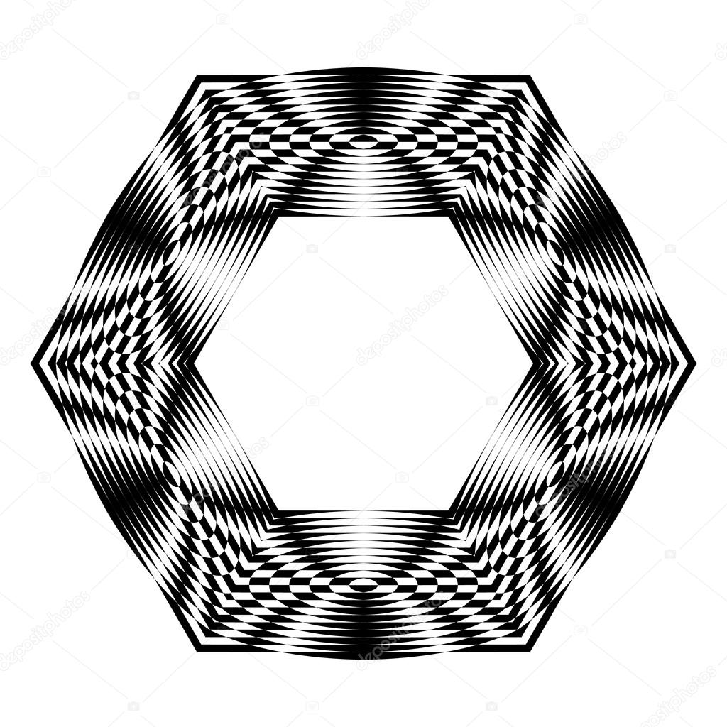 Optical illusion of the gradient vector, abstract geometric design element.