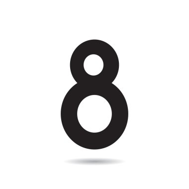 Sayı sekiz 8 logo tasarım simgesi