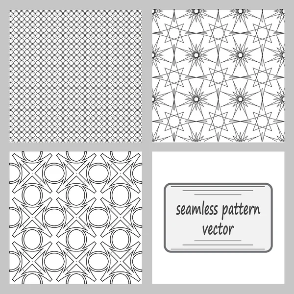 Vector naadloze patroon set. — Stockvector