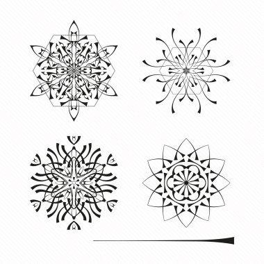 Çalışmanızı süslemek için dekoratif öğeler. Vektör tasarım öğeleri. 