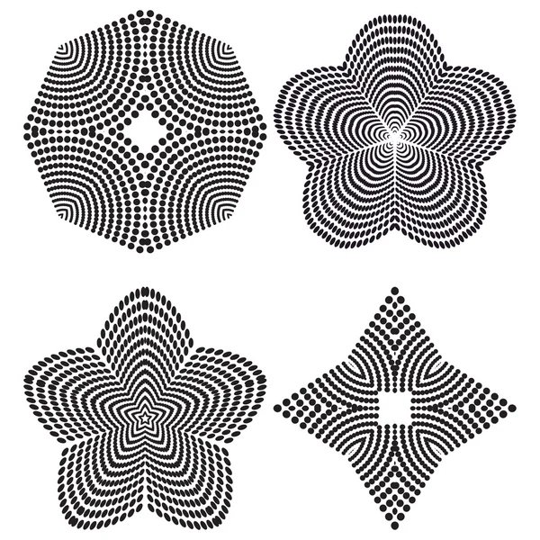 Круглый узор, круглый узор - оптическая иллюзия, абстрактный элемент дизайна . — стоковый вектор