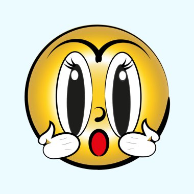 Bir Smiley renk illüstrasyon - sürpriz