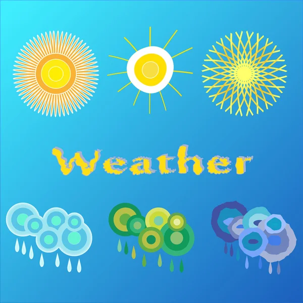 Weather. Design elements to display the weather — Stock Vector