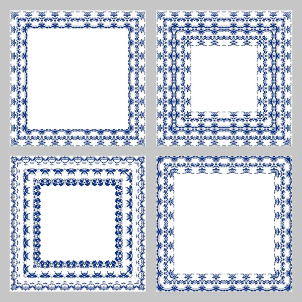 Conjunto de vectores de marco adornado — Archivo Imágenes Vectoriales