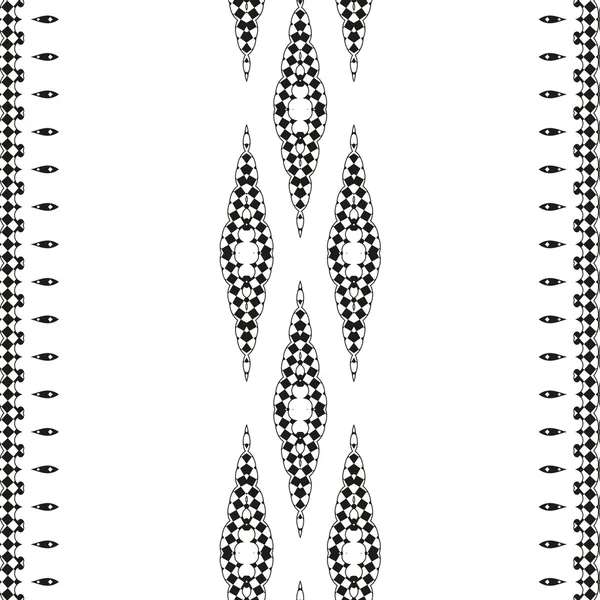 Dikey tek renkli siyah beyaz dikişsiz desen — Stok Vektör