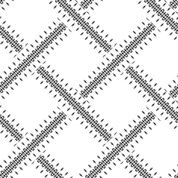 Diagonales monochromes Schwarz-Weiß-Nahtmuster — Stockvektor