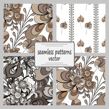 Çiçek Yazdır. Vektör sorunsuz çiçek desenli.