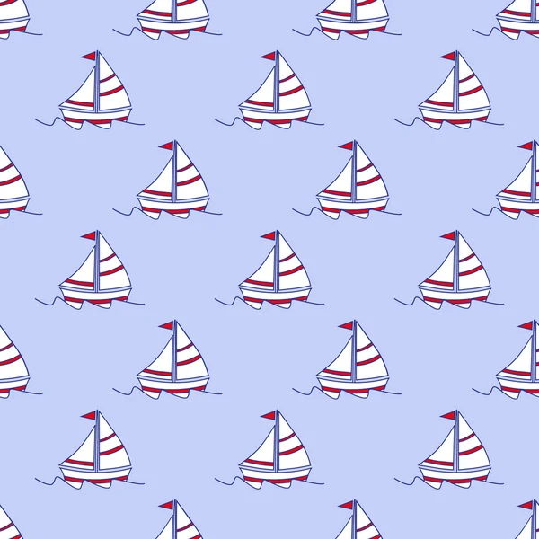 Söta sömlösa mönster med färg papper båtar. Vektor illustration — Stock vektor