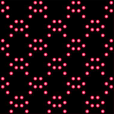 Seamless geometric pattern in bright pink balls