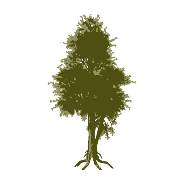 Абстрактное дерево. След в трех цветах — стоковый вектор