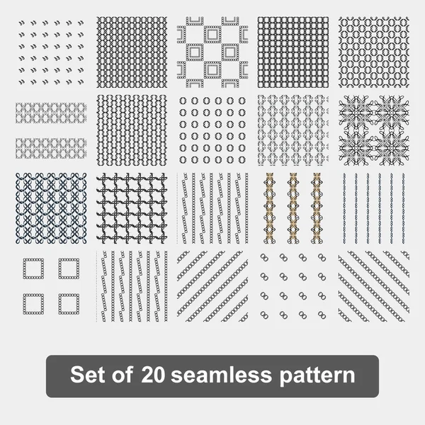 20 of geometric seamless patterns. — Stock Vector