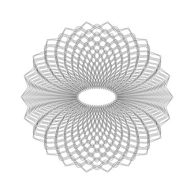 Guillochlu vektör öğeleri. soyut vektör işareti