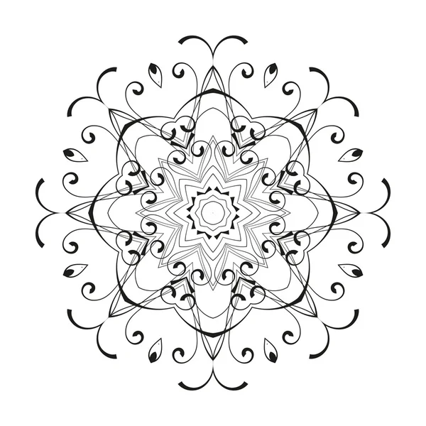 Modèle circulaire vectoriel d'éléments dessinés à la main . — Image vectorielle