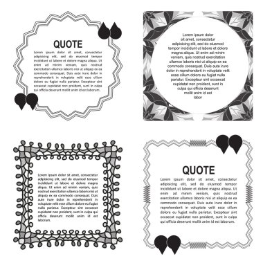 Boş şablon alıntı. Baskı tasarımı.