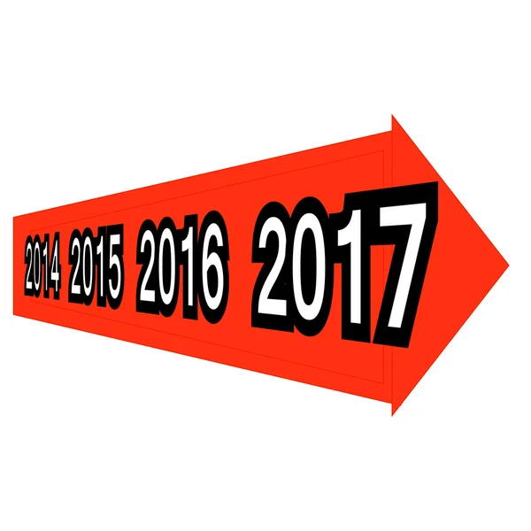 Symbol konceptualnej 2014-2015-2016-2017 roku — Wektor stockowy