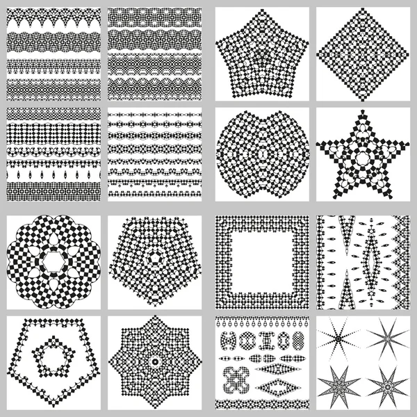 De circulaire patroon, ronde patroon - optische illusie, abstracte ontwerpelement. — Stockvector