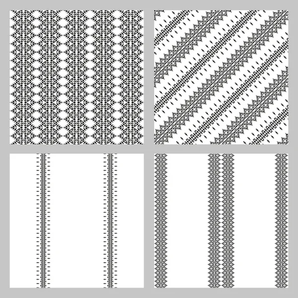 Vertikales und diagonales monochromes Schwarz-Weiß-Nahtmuster — Stockvektor