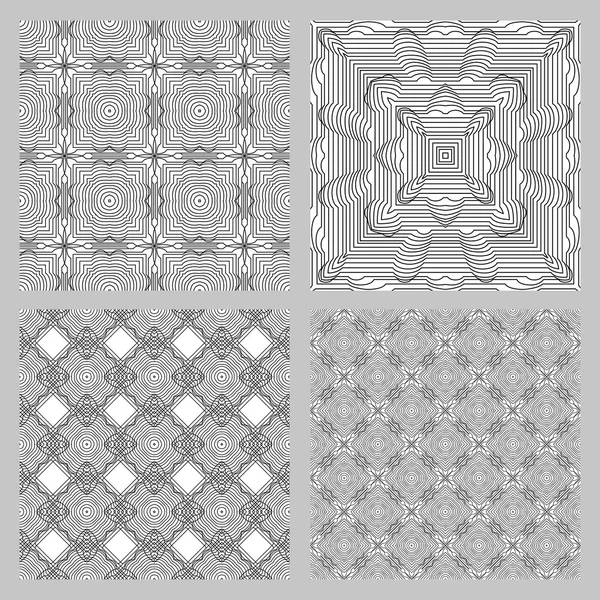 Geométrico vector negro y blanco ornamento vectorial — Archivo Imágenes Vectoriales