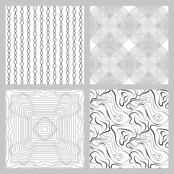 Ornamento vettoriale geometrico bianco e nero — Vettoriale Stock