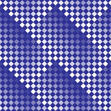 Sorunsuz vektör mavi ve beyaz tek renkli desen küçük kareler