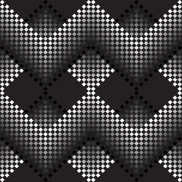 Bezešvá vektorová černé a bílé černobílý vzorek malých čtverců — Stockový vektor
