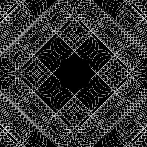 Бесшовный геометрический узор из тонких колец — стоковый вектор