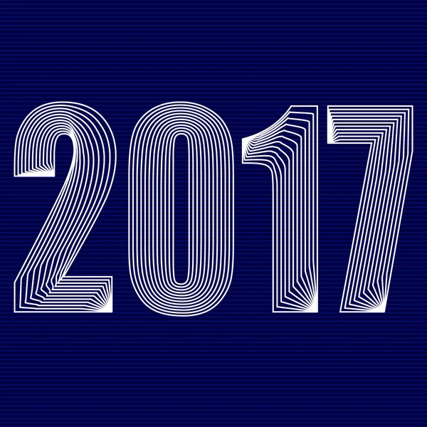 Etiqueta vectorial para el nuevo 2017 — Vector de stock