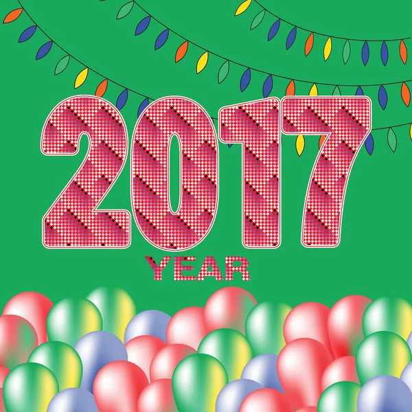 Vector label for the new 2017 — Stock Vector
