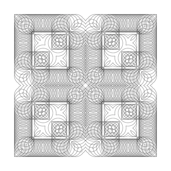 Geometrisches Muster aus dünnen Ringen — Stockvektor