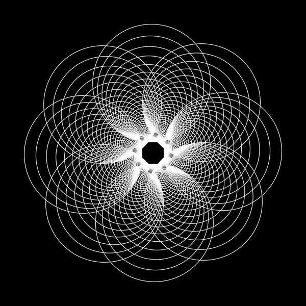 Tiivistelmä risteävistä ympyröistä . — vektorikuva