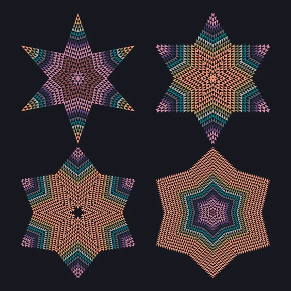 El patrón geométrico circular de los cuadrados pequeños — Vector de stock