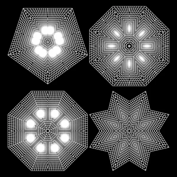 Le motif géométrique circulaire des petits carrés — Image vectorielle