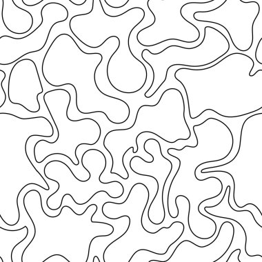 Dikişsiz vektör soyut siyah beyaz desen