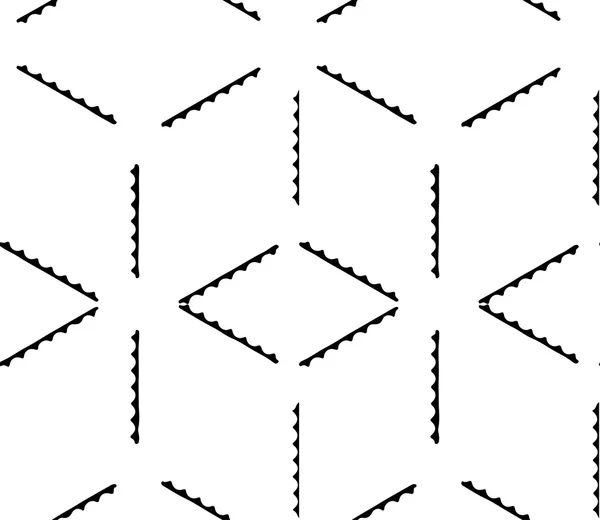 Geometrisches nahtloses schwarz-weißes Vektormuster. Abstrakter Hintergrund — Stockvektor