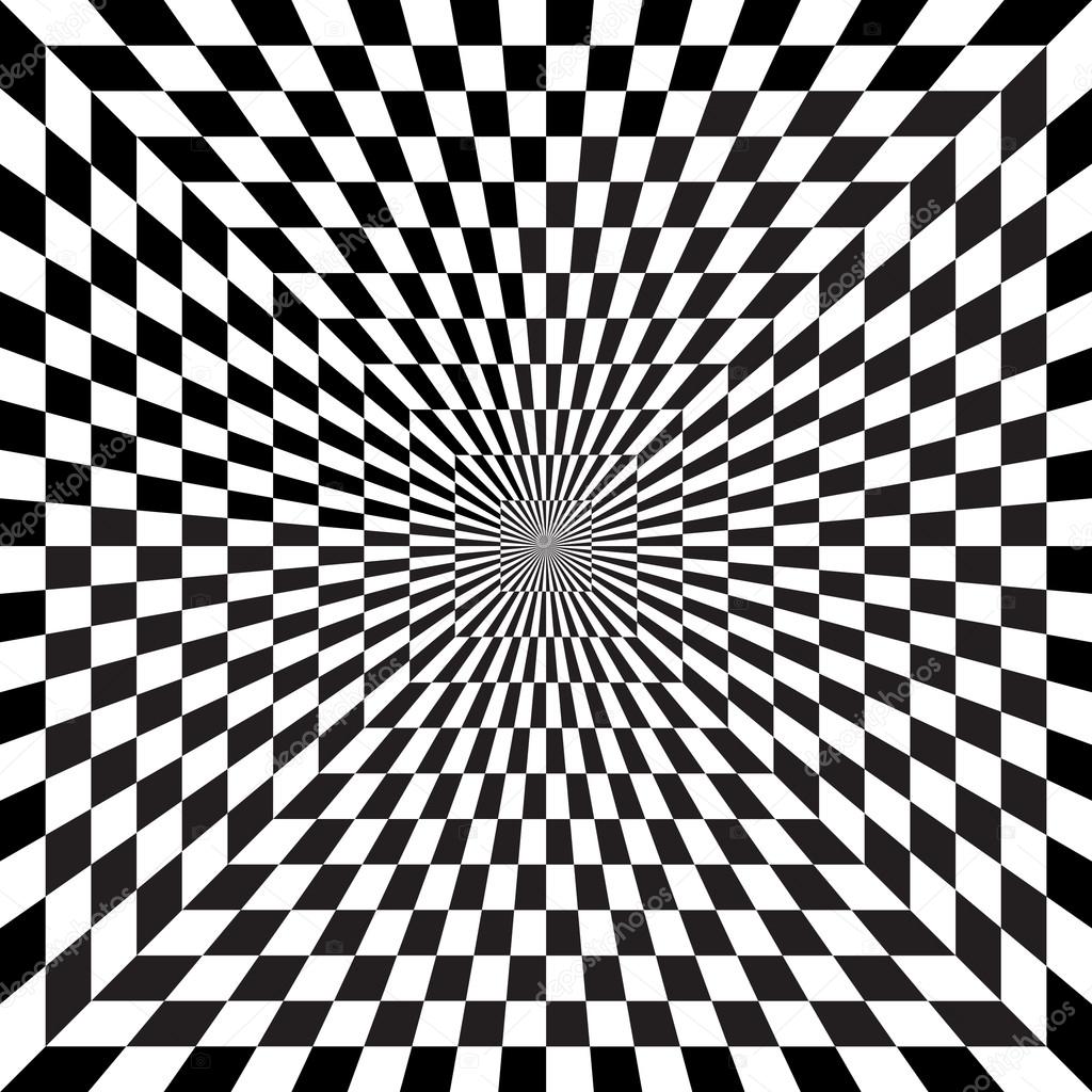 Optical illusion. Seamless pattern