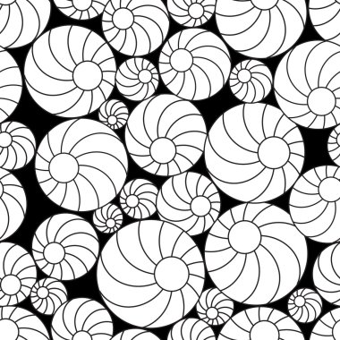 Siyah ve beyaz topları ile seamless modeli