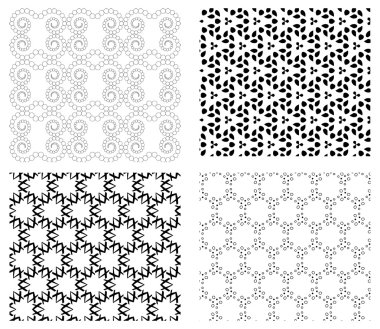 tek renkli kesintisiz desenleri kümesi