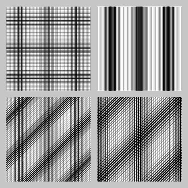 Set of 4 seamless pattern for backgrounds, fabrics and finishing of paper.