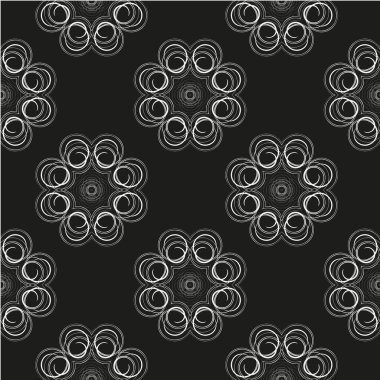 Vektör sorunsuz tek renkli çiçek geometrik desen. 