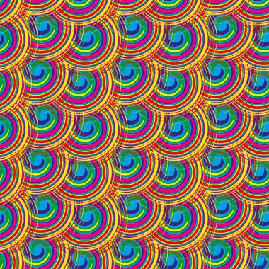 Vector seamless pattern from spiral elements. A background rich with a retro for a brown paper, walls, backgrounds.