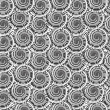 Vector seamless pattern from spiral elements. A background rich with a retro for a brown paper, walls, backgrounds.