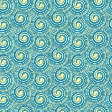 Vector seamless pattern from spiral elements. A background rich with a retro for a brown paper, walls, backgrounds.