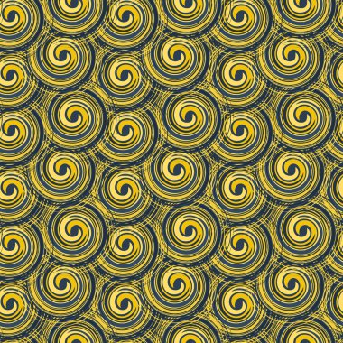 Vector seamless pattern from spiral elements. A background rich with a retro for a brown paper, walls, backgrounds.